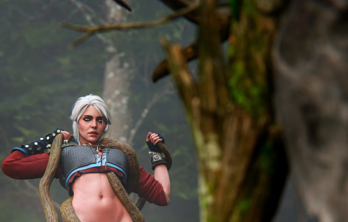 Фото обои 3d art, The witcher, 3D Art, Ciri, RES, HENTAI, Ero Art, Spirit of the forest