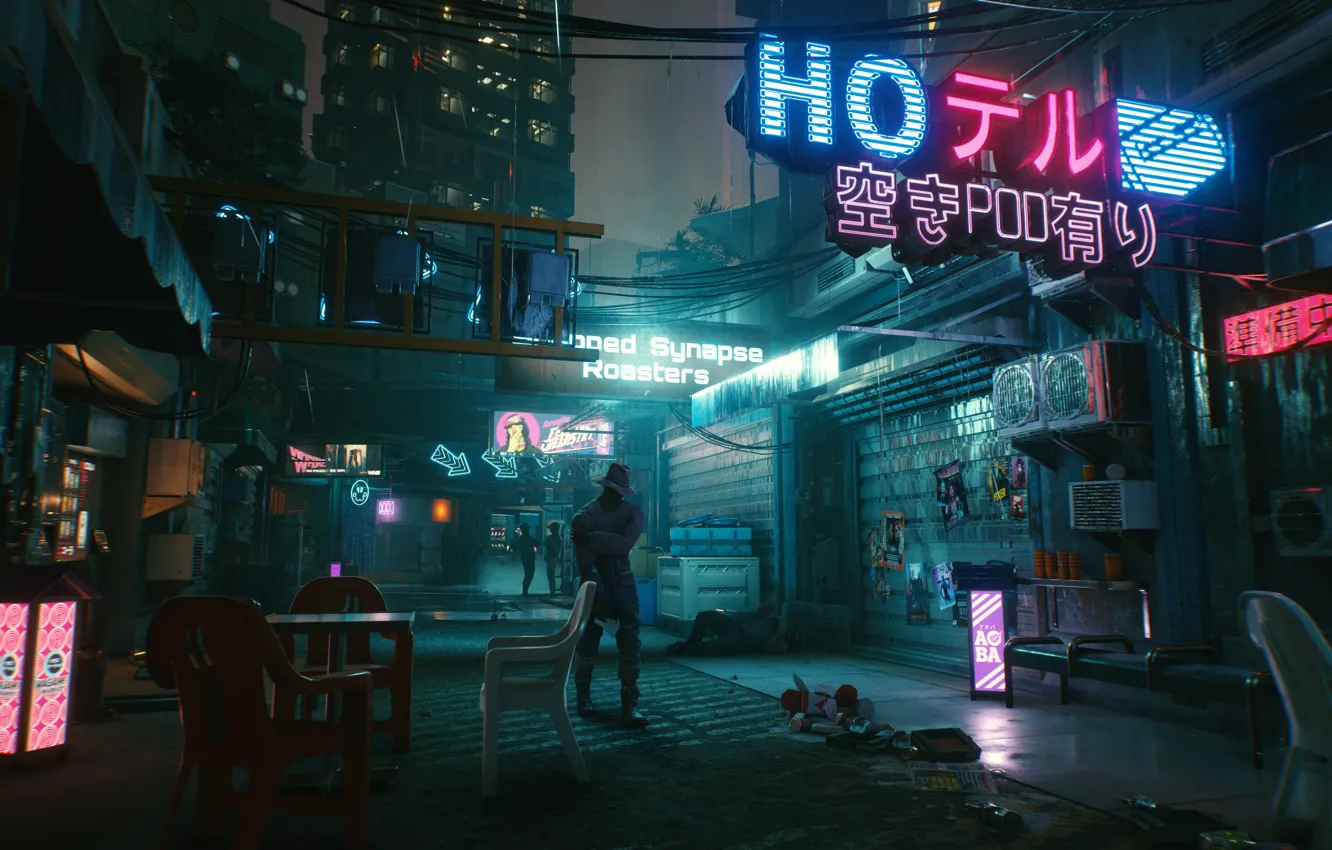 Фото обои будущее, киберпанк, rpg, видеоигра, video game, night city, CD Projekt RED, Cyberpunk 2077