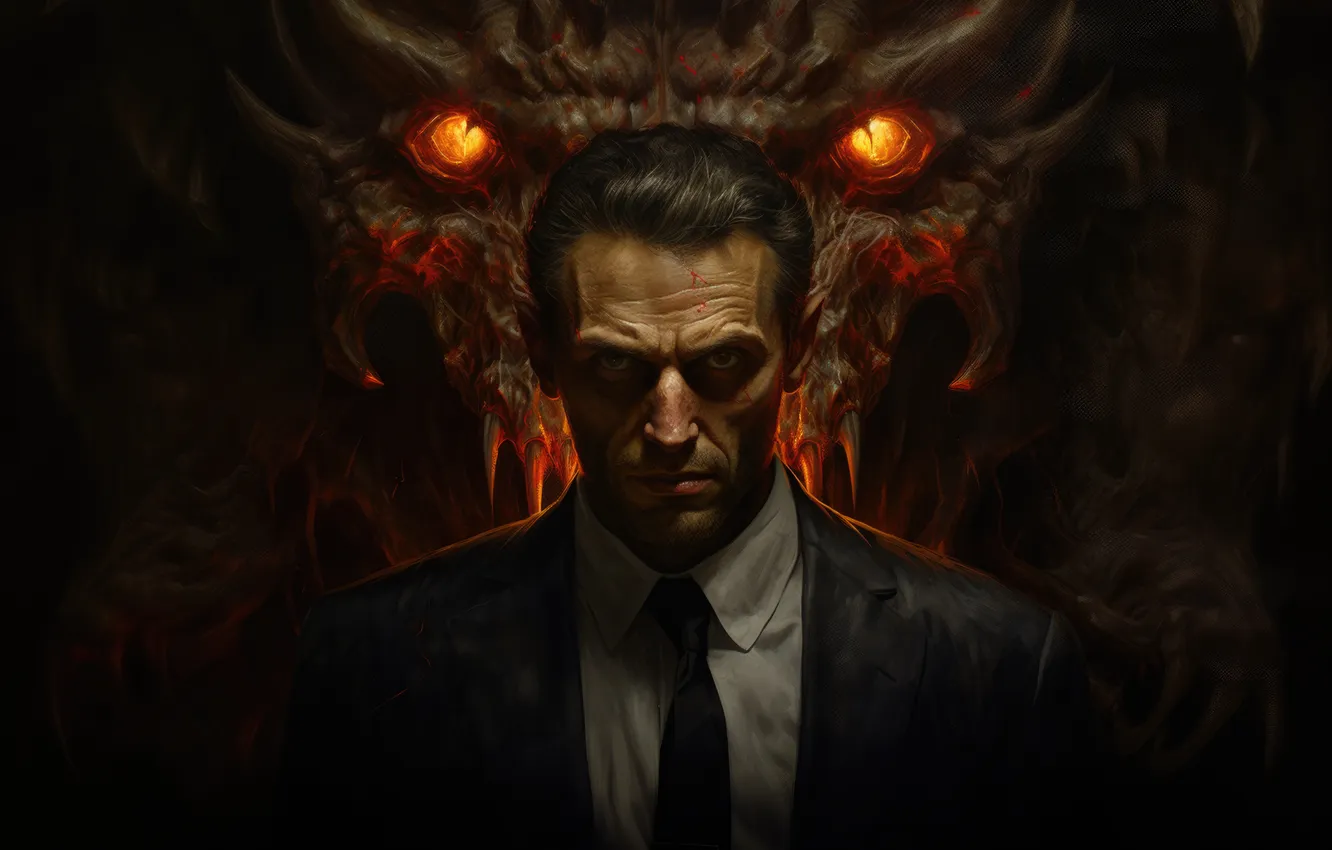 Фото обои devil, man, evil