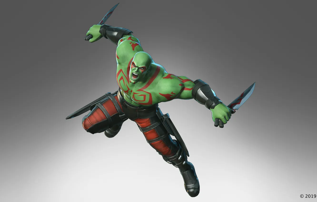 Фото обои Drax the Destroyer, guardians of the galaxy, the black order, marvel ultimate alliance 3, mervel