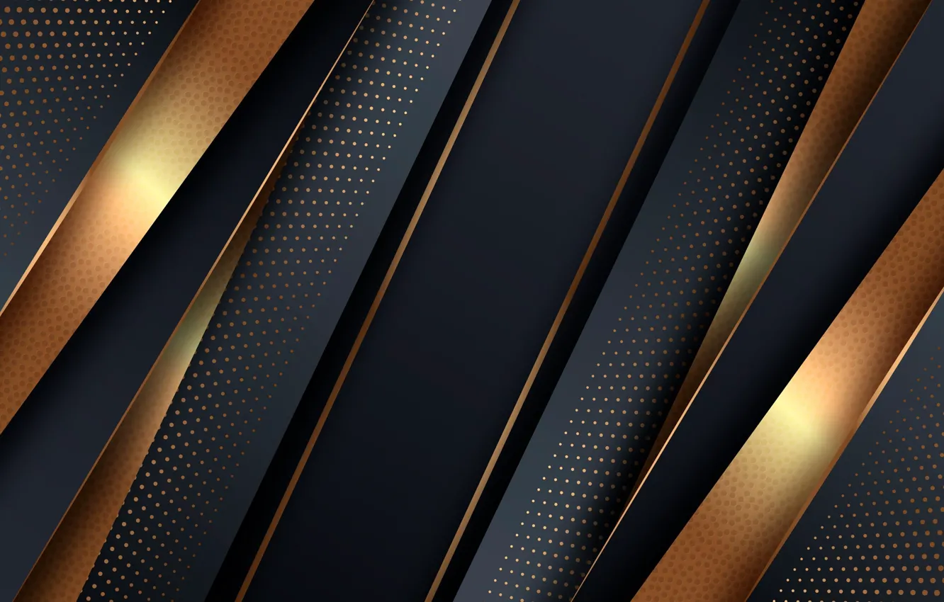 Фото обои абстракция, темный фон, вектор, элементы, черный фон, позолота