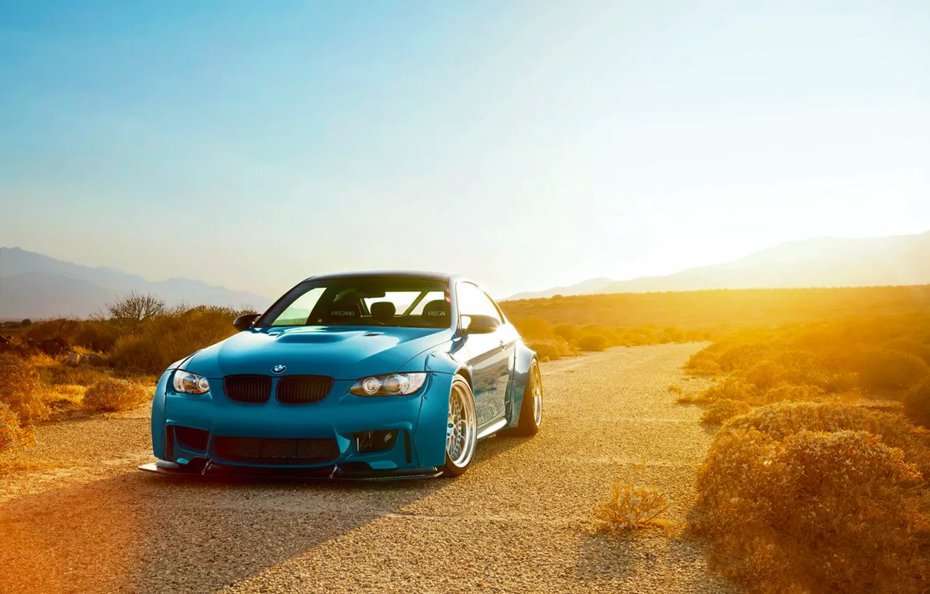 Фото обои BMW, Sky, Blue, Sunset, E92, Liberty, Walk