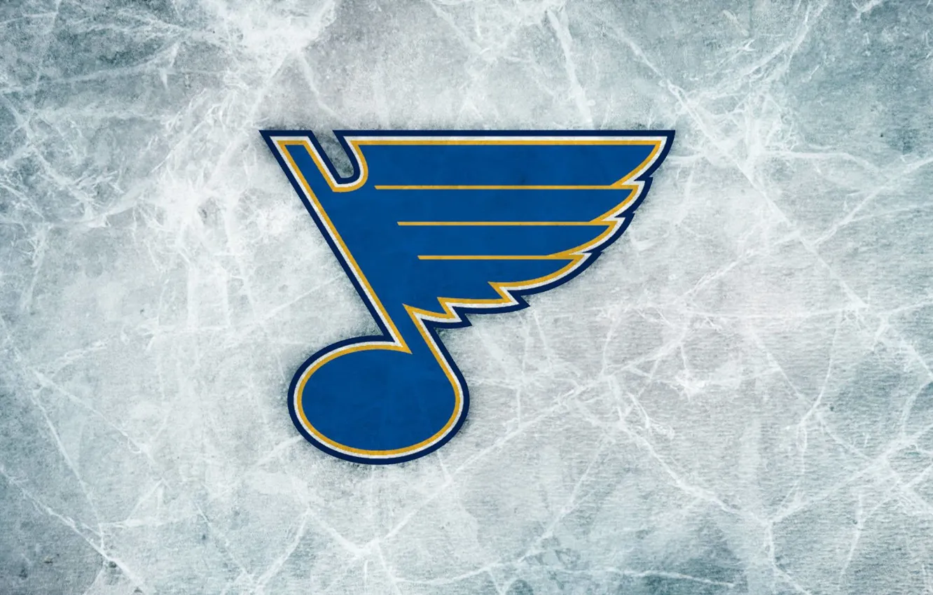 Фото обои крыло, эмблема, нота, NHL, НХЛ, St. Louis Blues, Сент-Луис Блюз, хоккейный клуб
