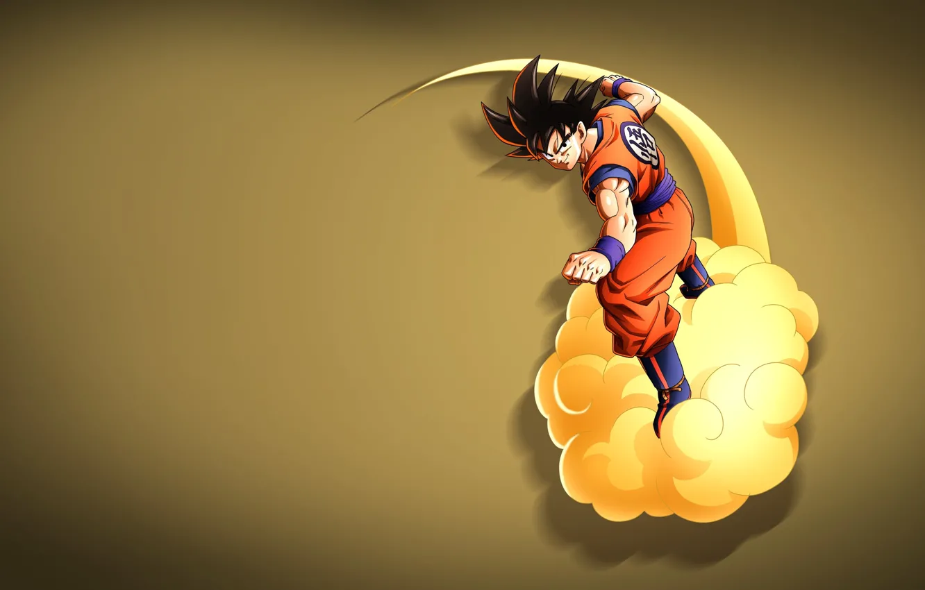 Фото обои Cloud, Son Goku, Goku, Dragon Ball Z, Son