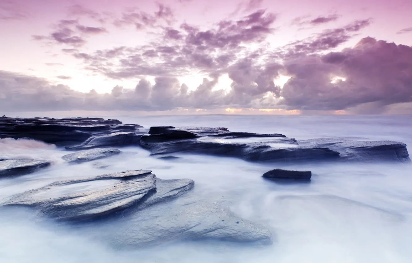 Фото обои море, небо, вода, облака, природа, камни, фото, океан
