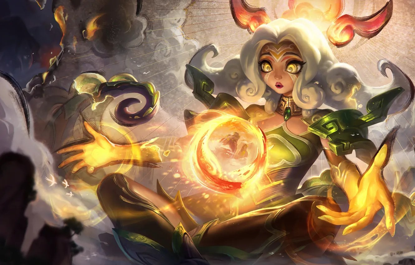 Фото обои волшебство, магия, игра, удивление, game, красивая девушка, League of Legends, нико