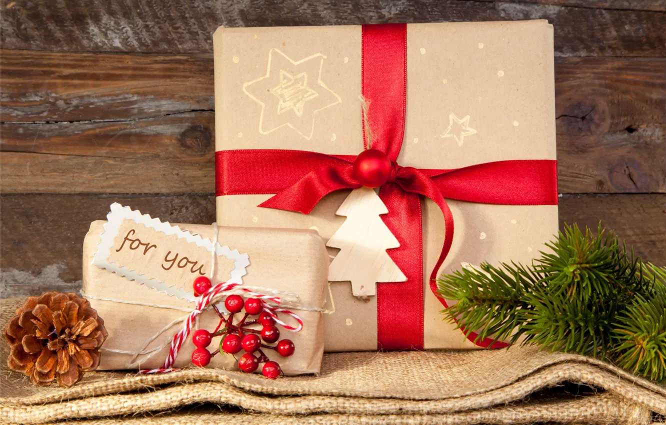 Фото обои подарок, Новый Год, Рождество, Christmas, gift, decoration, Merry