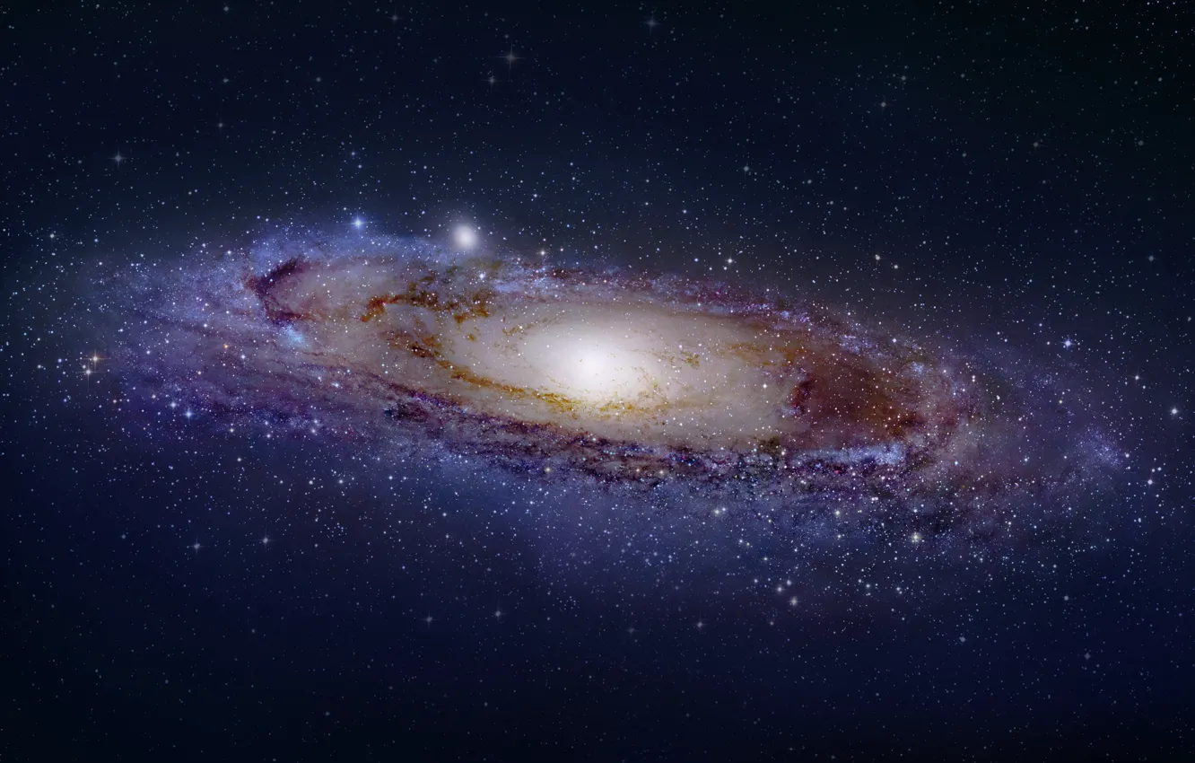 Фото обои Звезды, Планеты, Andromeda, Андромеда, Галактика Андромеда, Nebula Clean