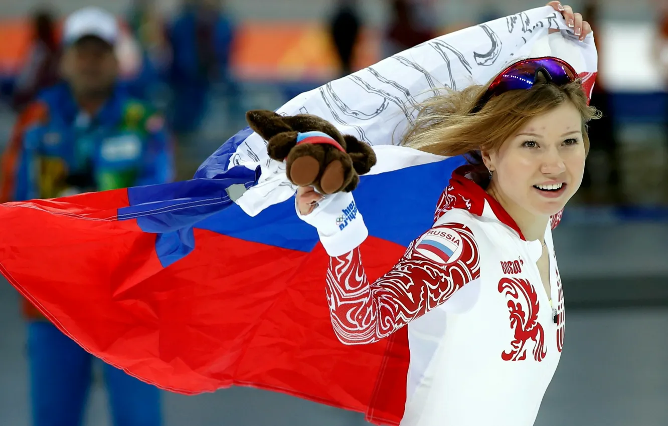 Фото обои Россия, коньки, Сочи 2014, XXII Зимние Олимпийские Игры, Ольга Фаткулина