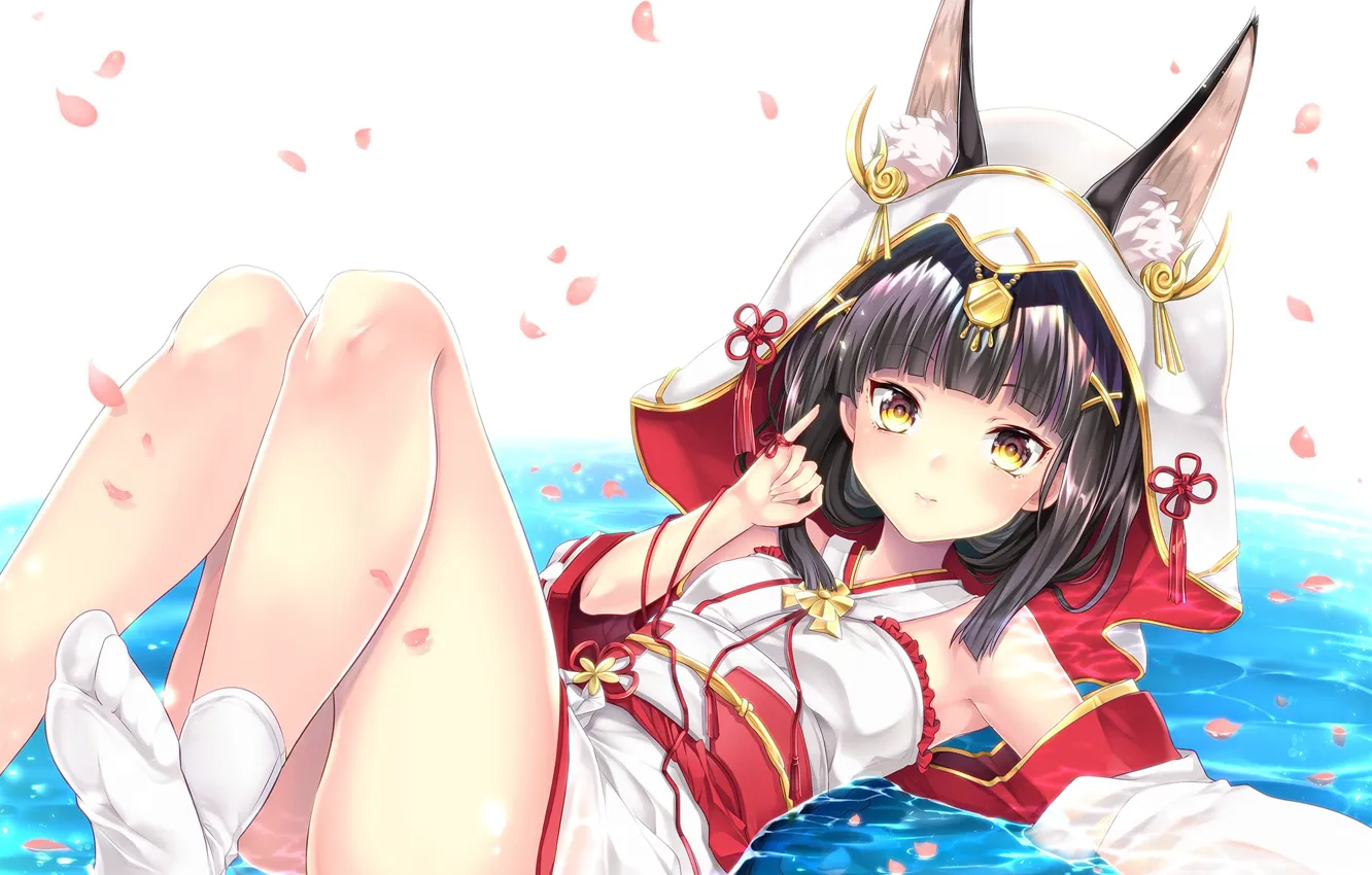 Фото обои Девушка, Ушки, Арт, Azur Lane