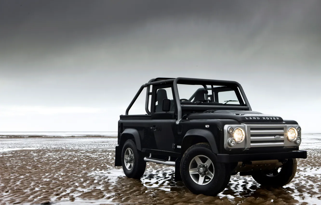 Фото обои пасмурно, 2008, Land Rover, Defender, SVX, 60th Anniversary Edition