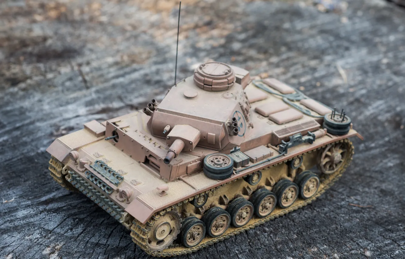 Фото обои игрушка, моделька, немецкий средний танк, PzKpfw III, Panzer III