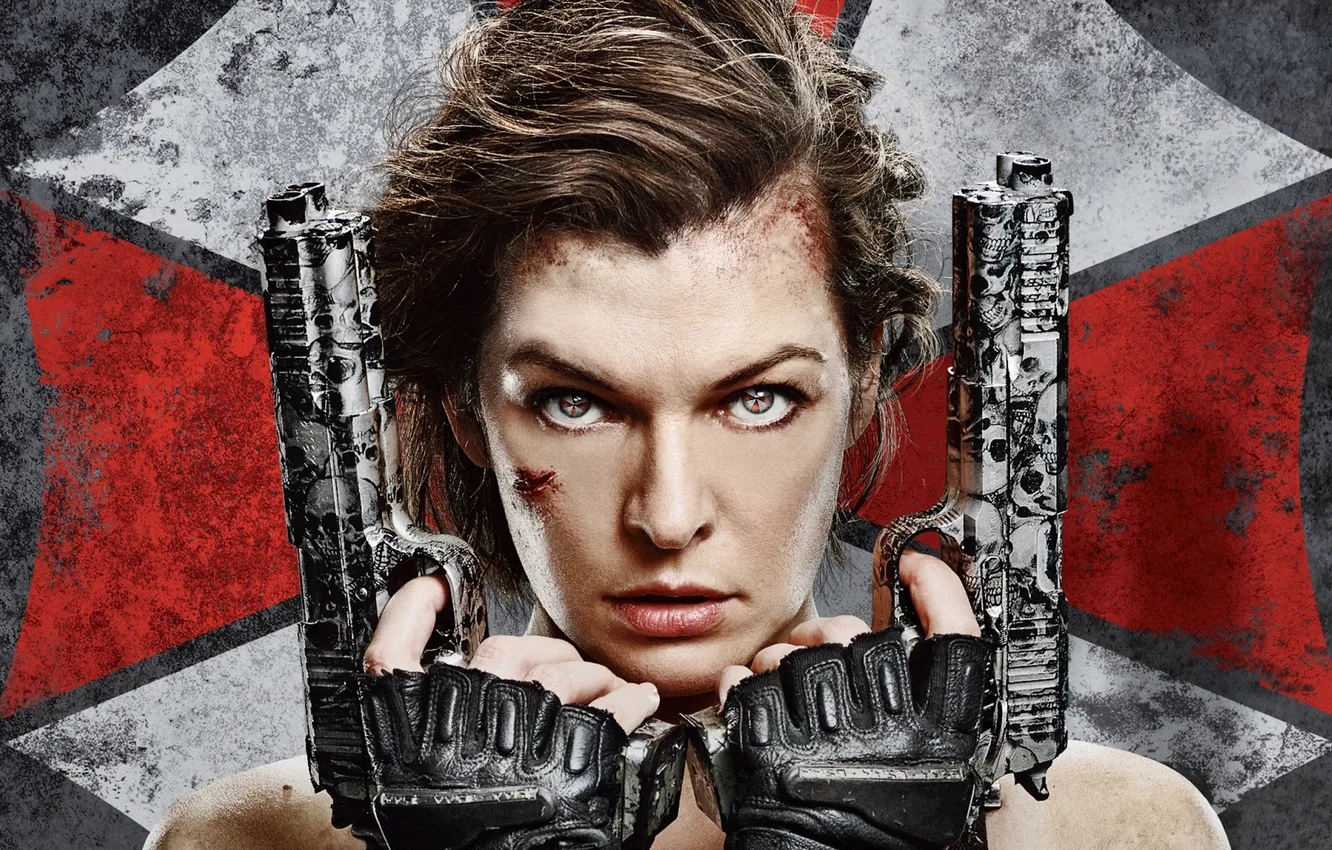 Фото обои guns, resident evil, movies, milla jovovich, tv series