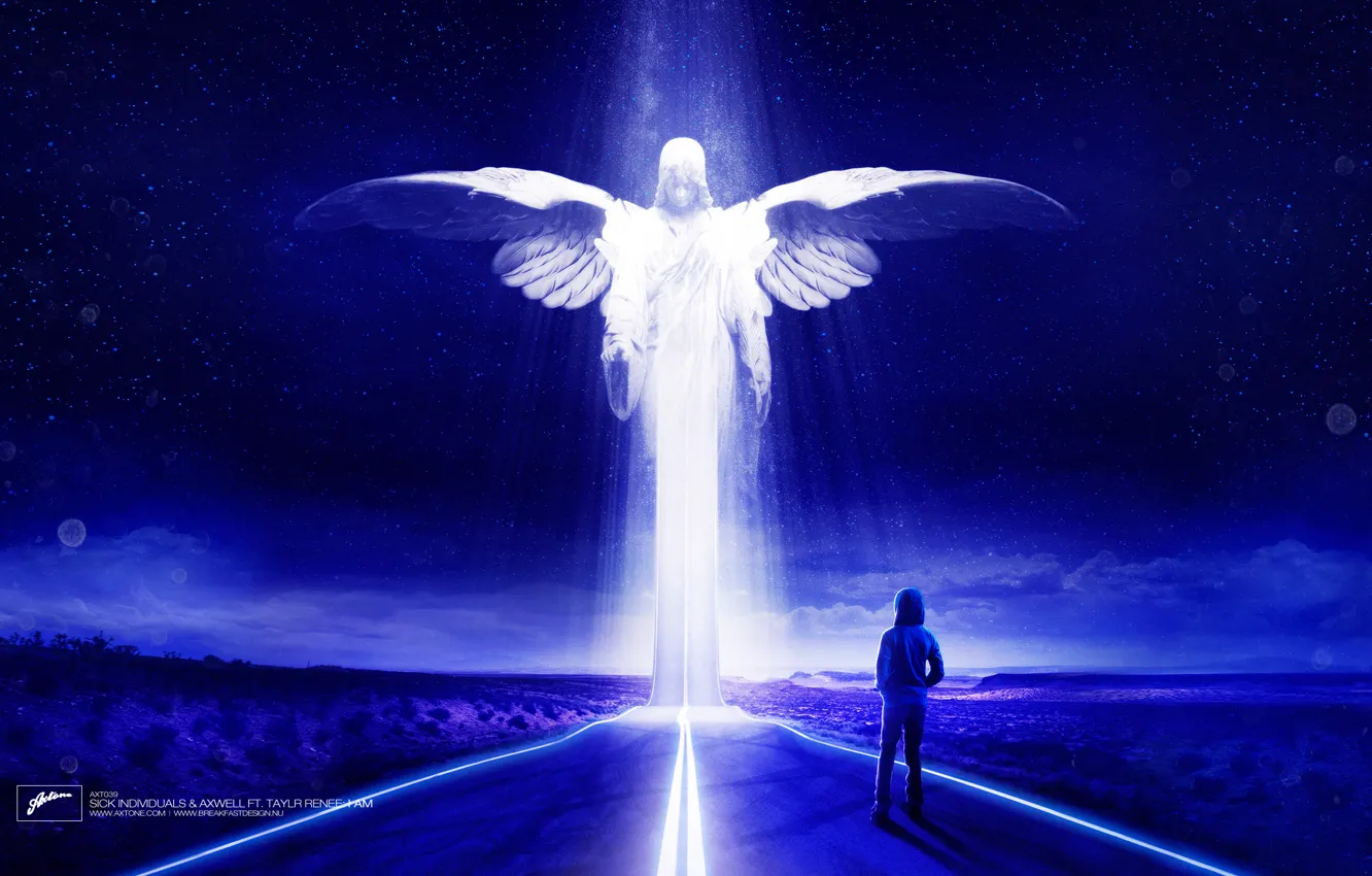 Фото обои дорога, ангел, track, Axwell, axtone, Sick Individuals, I AM, Taylr Renee