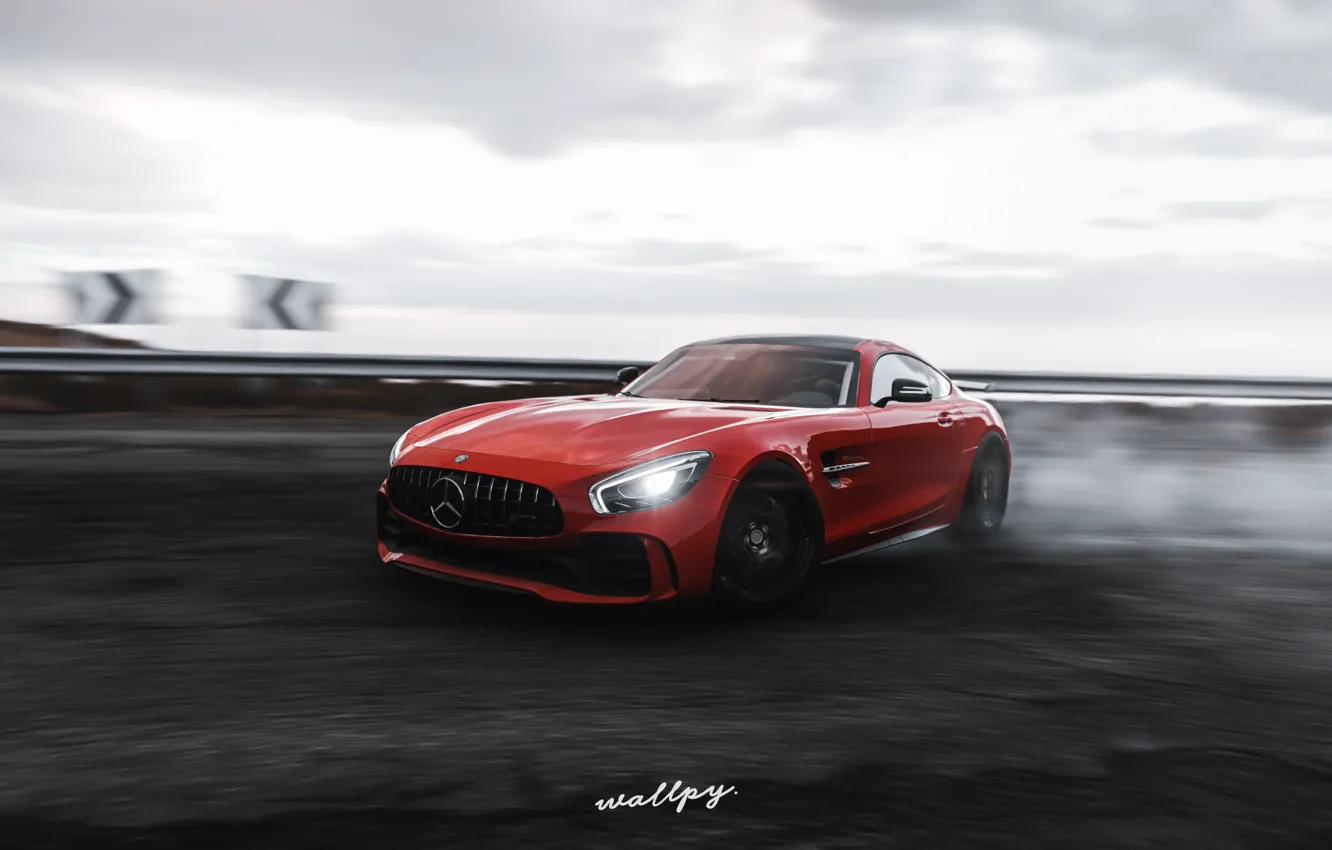 Фото обои Mercedes-Benz, Microsoft, game, AMG, 2018, GT R, Forza Horizon 4, by Wallpy