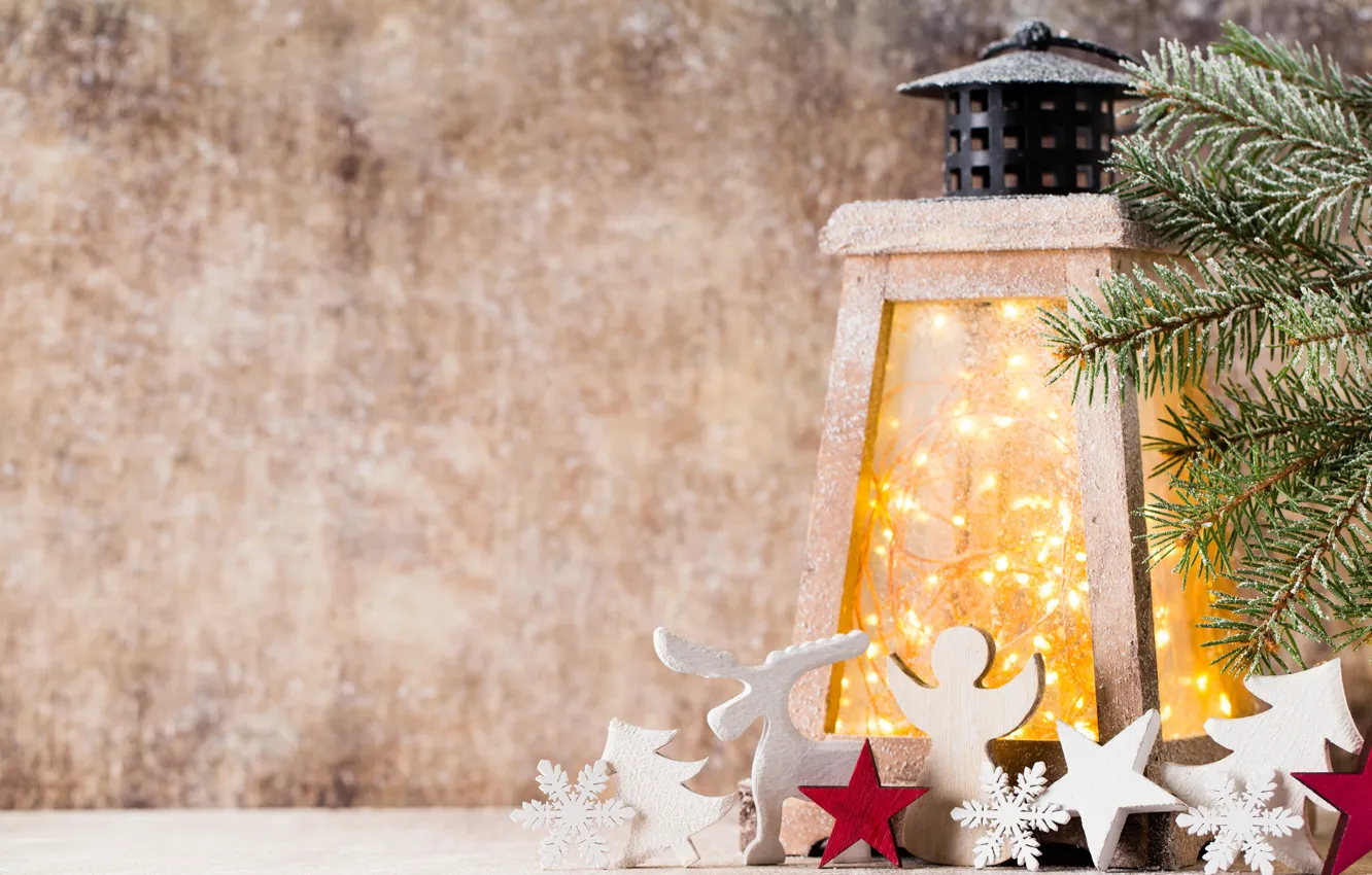 Фото обои Новый Год, Рождество, winter, snow, merry christmas, decoration, lantern