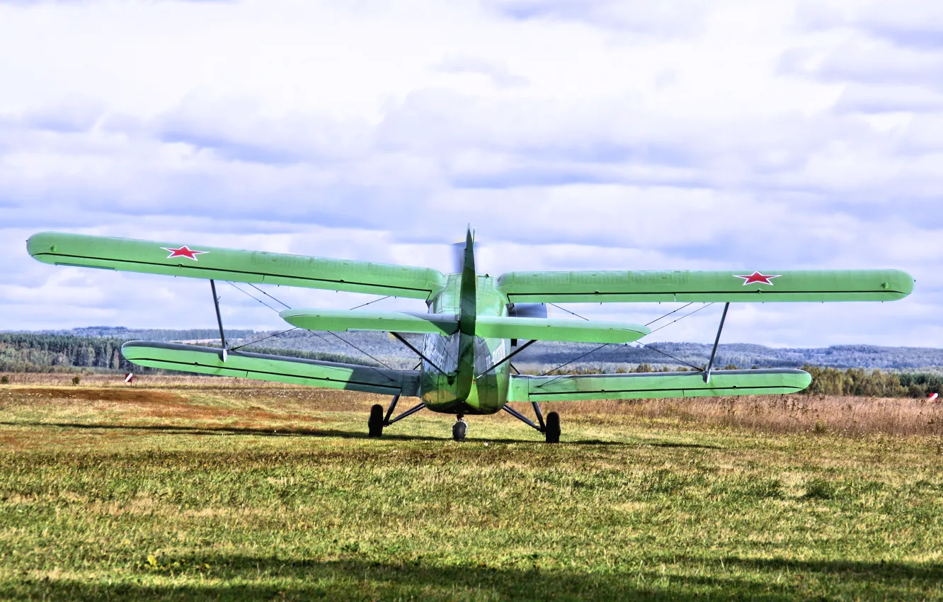 Фото обои Биплан, Anna, Airplane, Аэродром, Самолёт, Biplane, Ан-2, Кукурузник