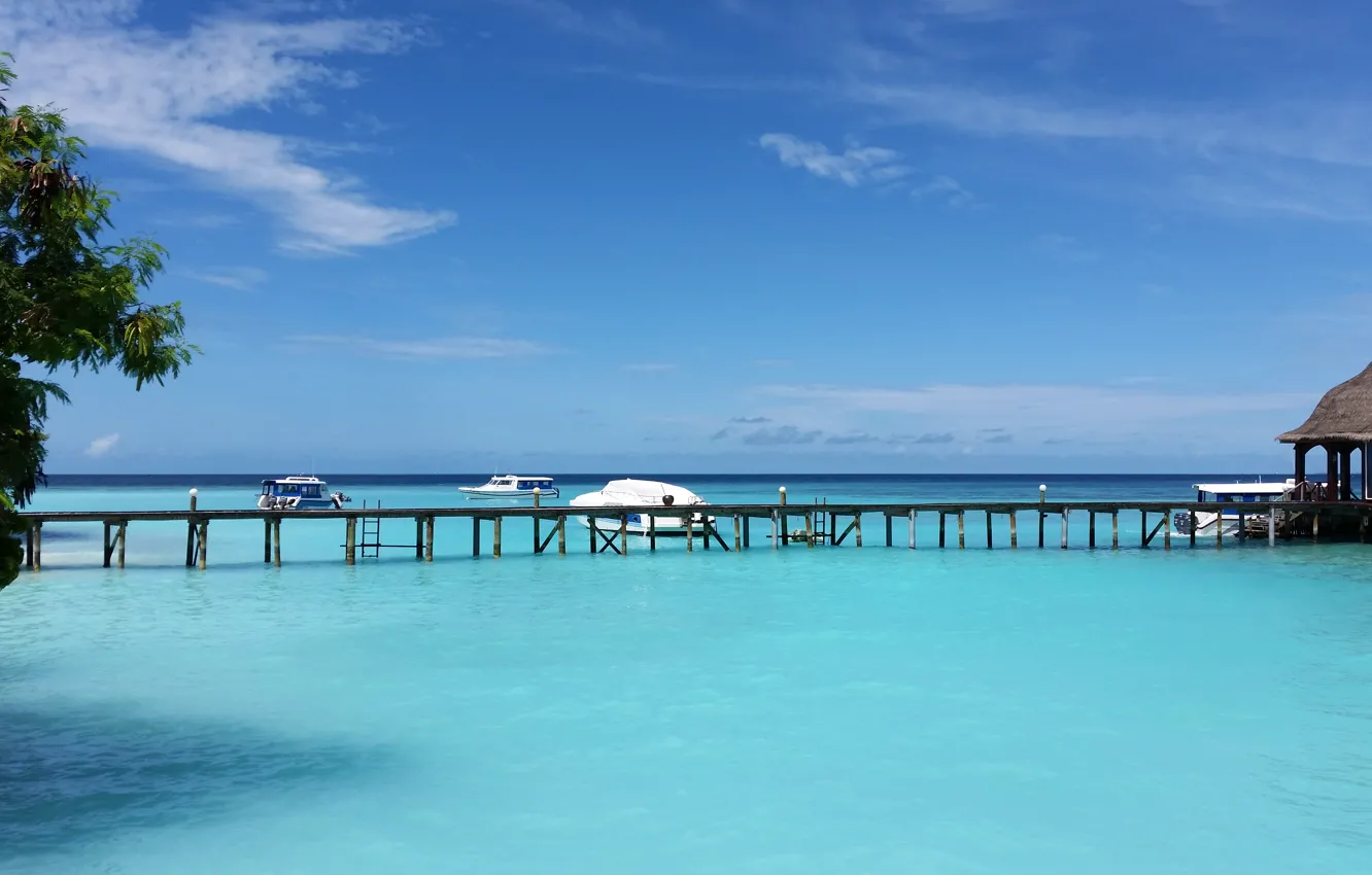 Фото обои тропики, океан, остров, Maldives