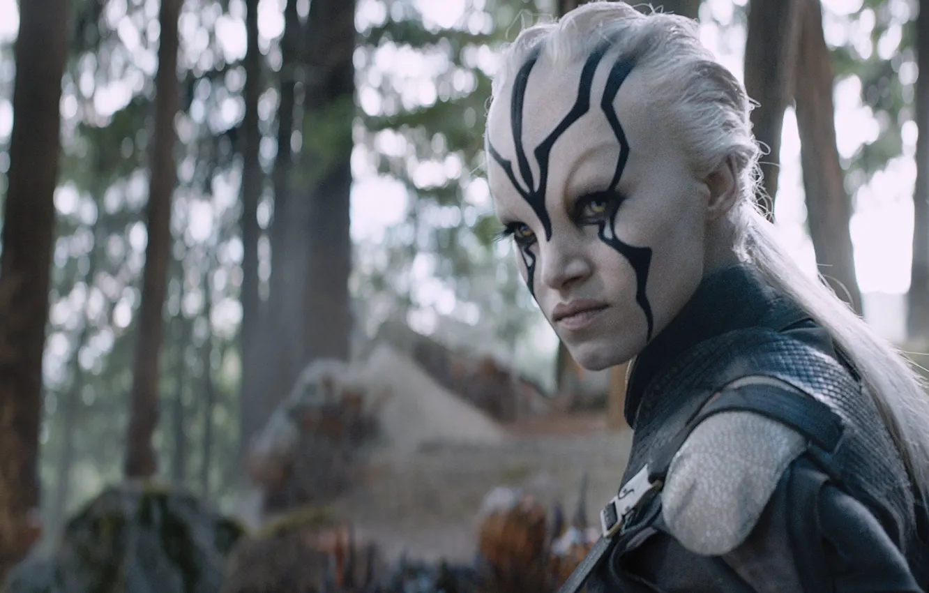 Фото обои cinema, ufo, wallpaper, girl, forest, Star Trek, trees, woman