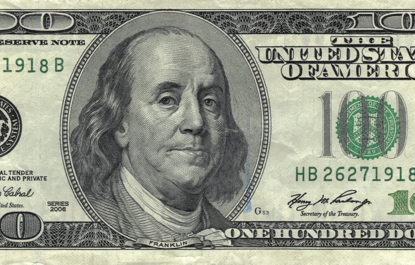 Фото обои green, United States, note, dollar, America, Franklin, public, federal