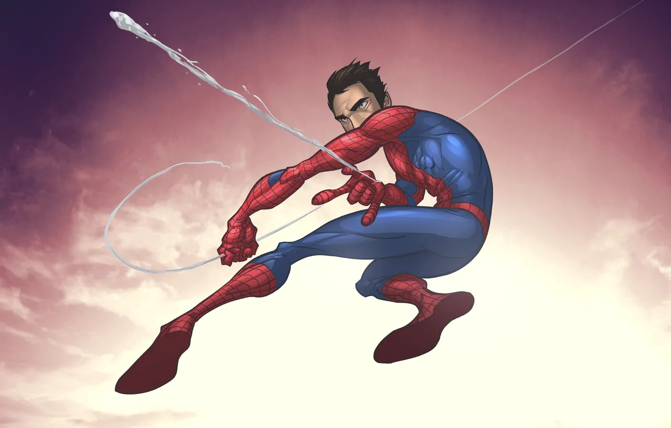 Фото обои человек-паук, spider-man, ultimate spider-man