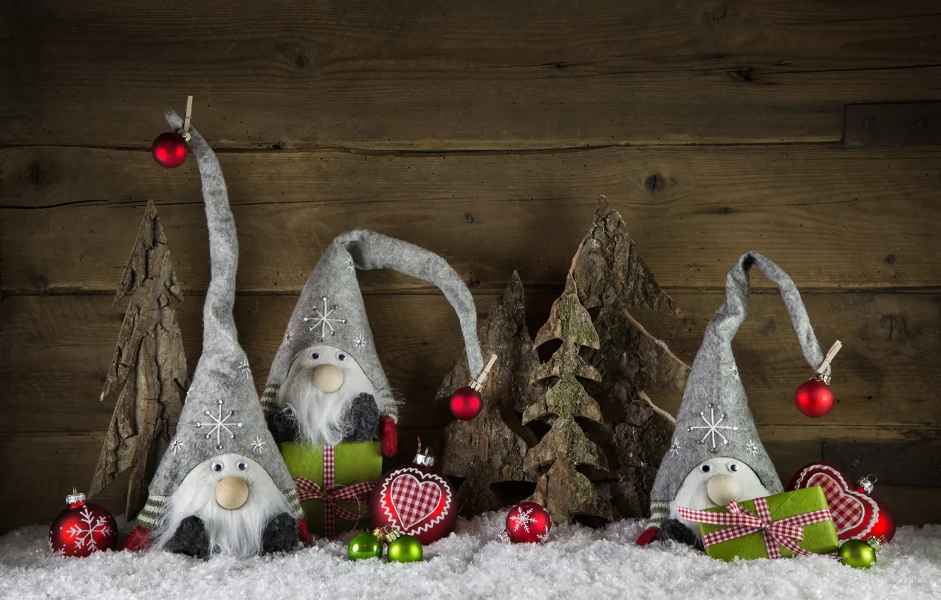 Фото обои снег, украшения, игрушки, Новый Год, Рождество, снеговики, happy, Christmas