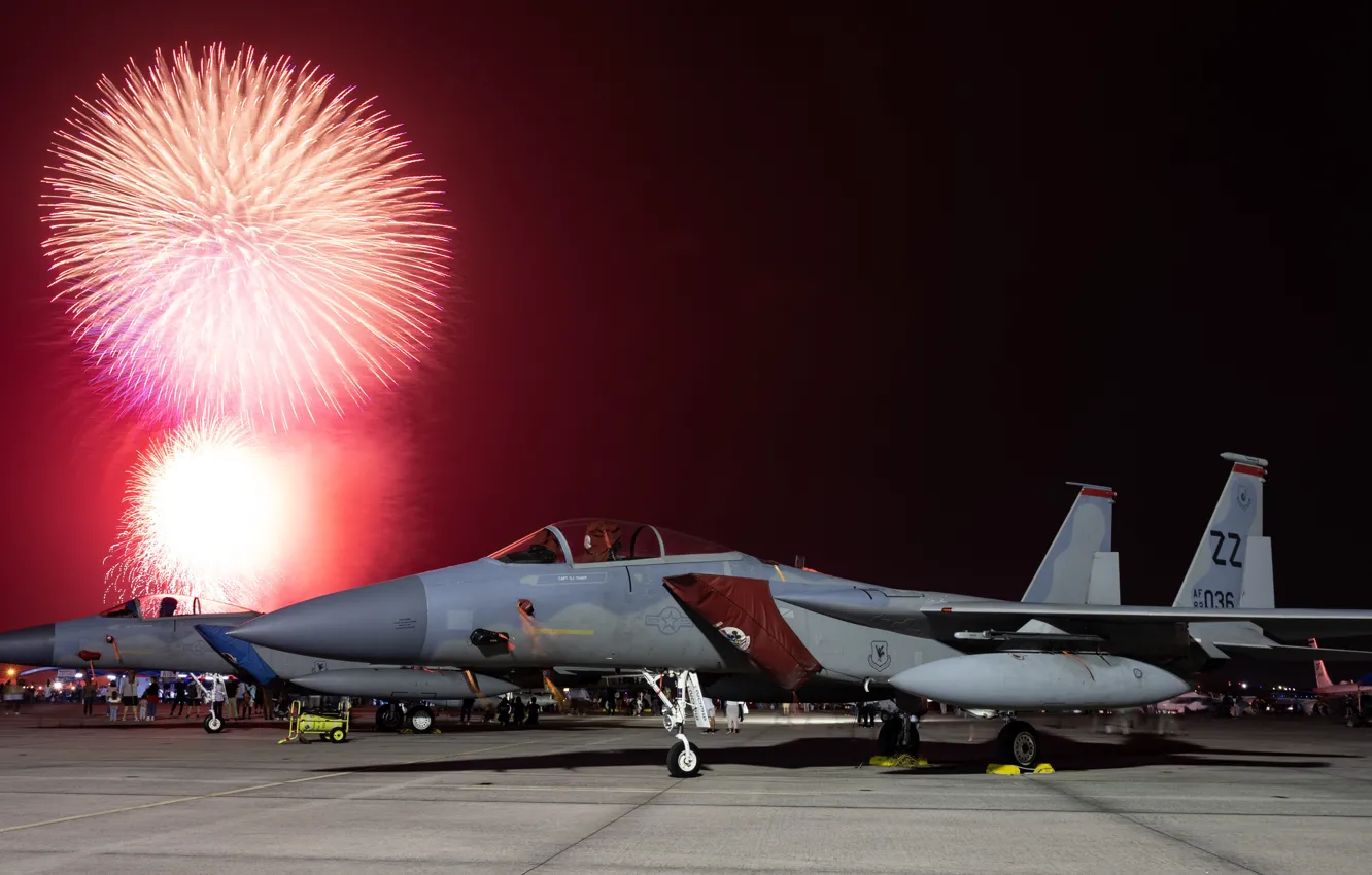 Фото обои Eagle, ВВС США, McDonnell Douglas, F-15C, американский всепогодный истребитель четвёртого поколения