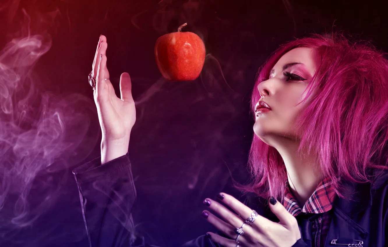 Фото обои девушка, apple, яблоко, мистика, Ева, грех, visual kei, gir