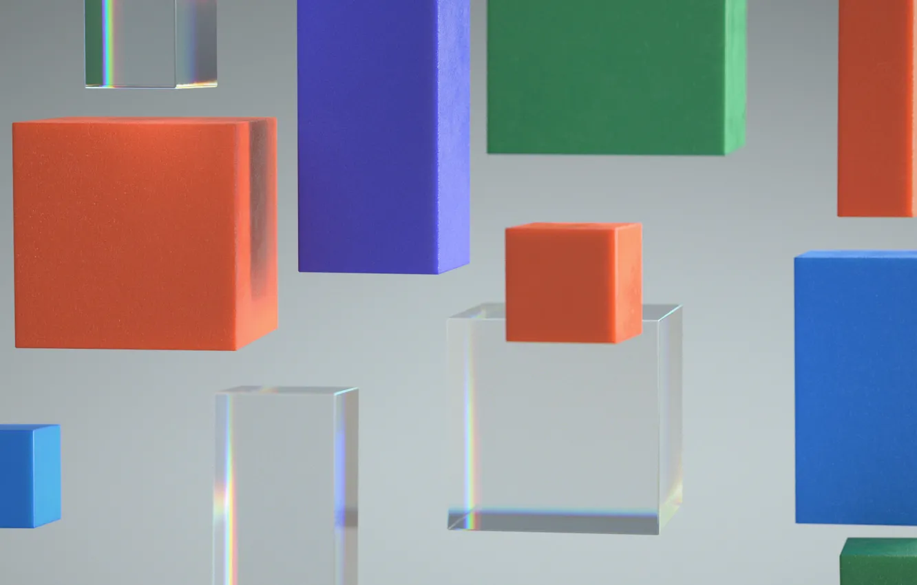 Фото обои кубик, куб, объём