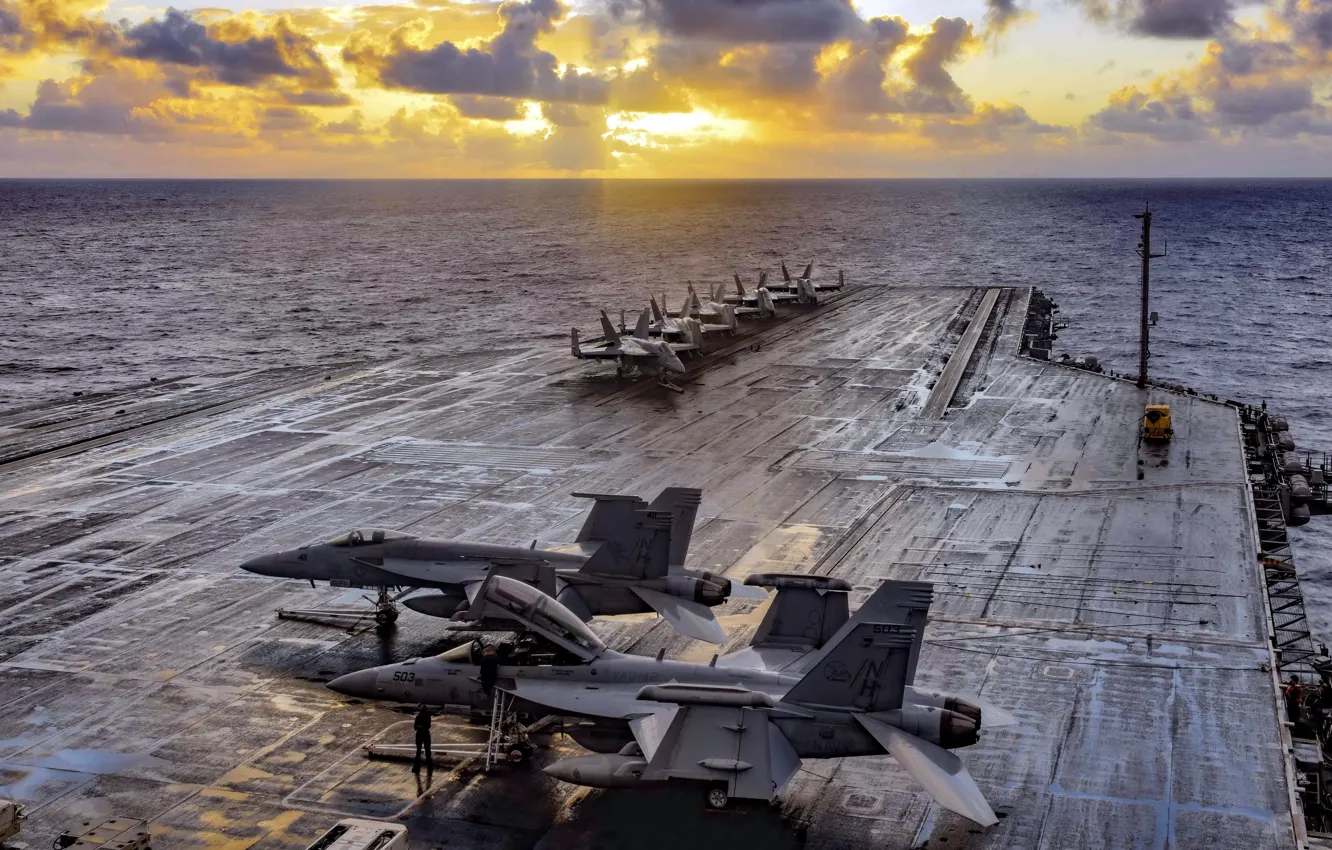 Фото обои aircraft carrier, USS Theodore Roosevelt, CVN 71