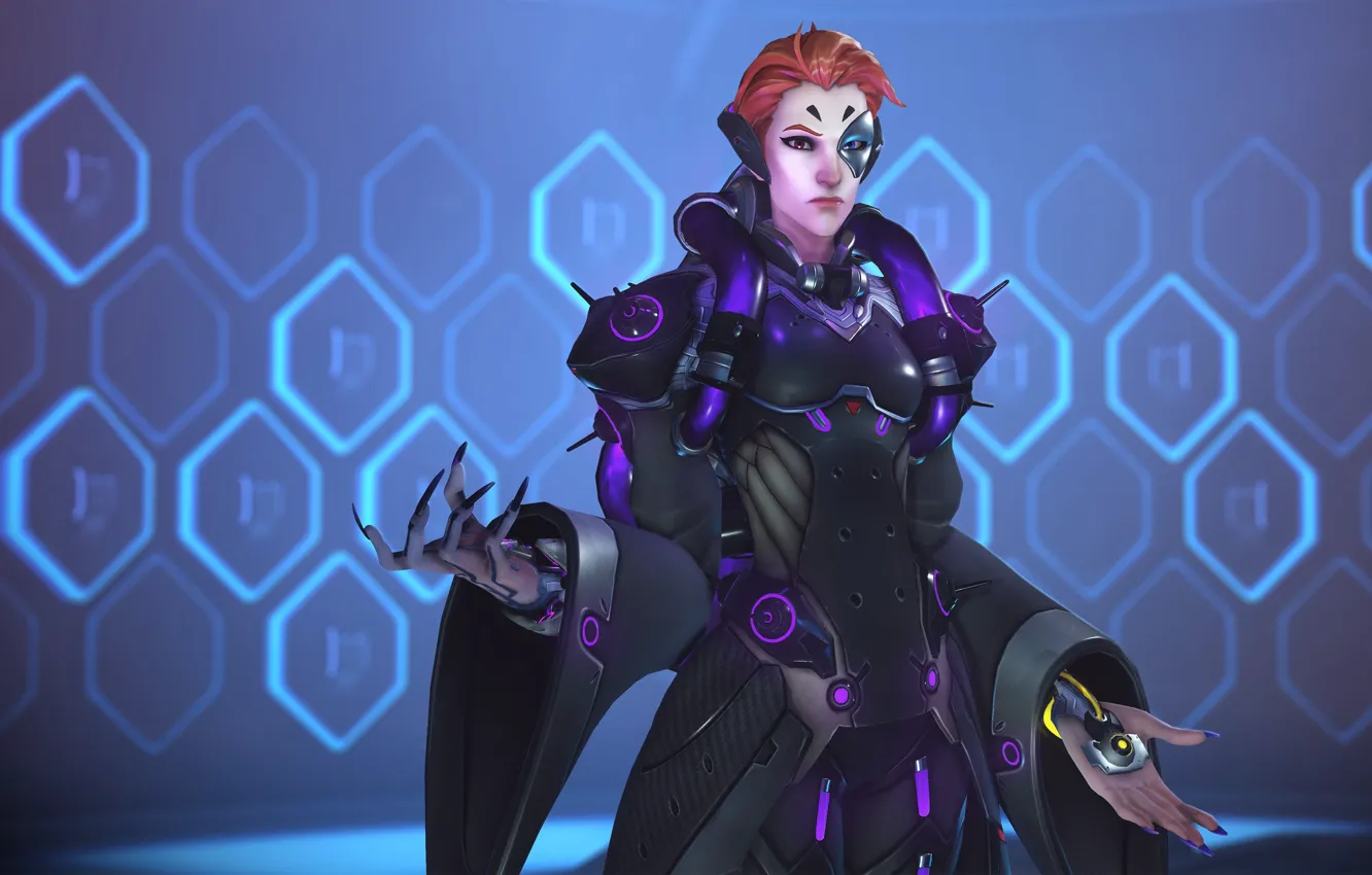 Фото обои игра, game, character, защитный костюм, жест, персонаж, девушка киборг, Overwatch