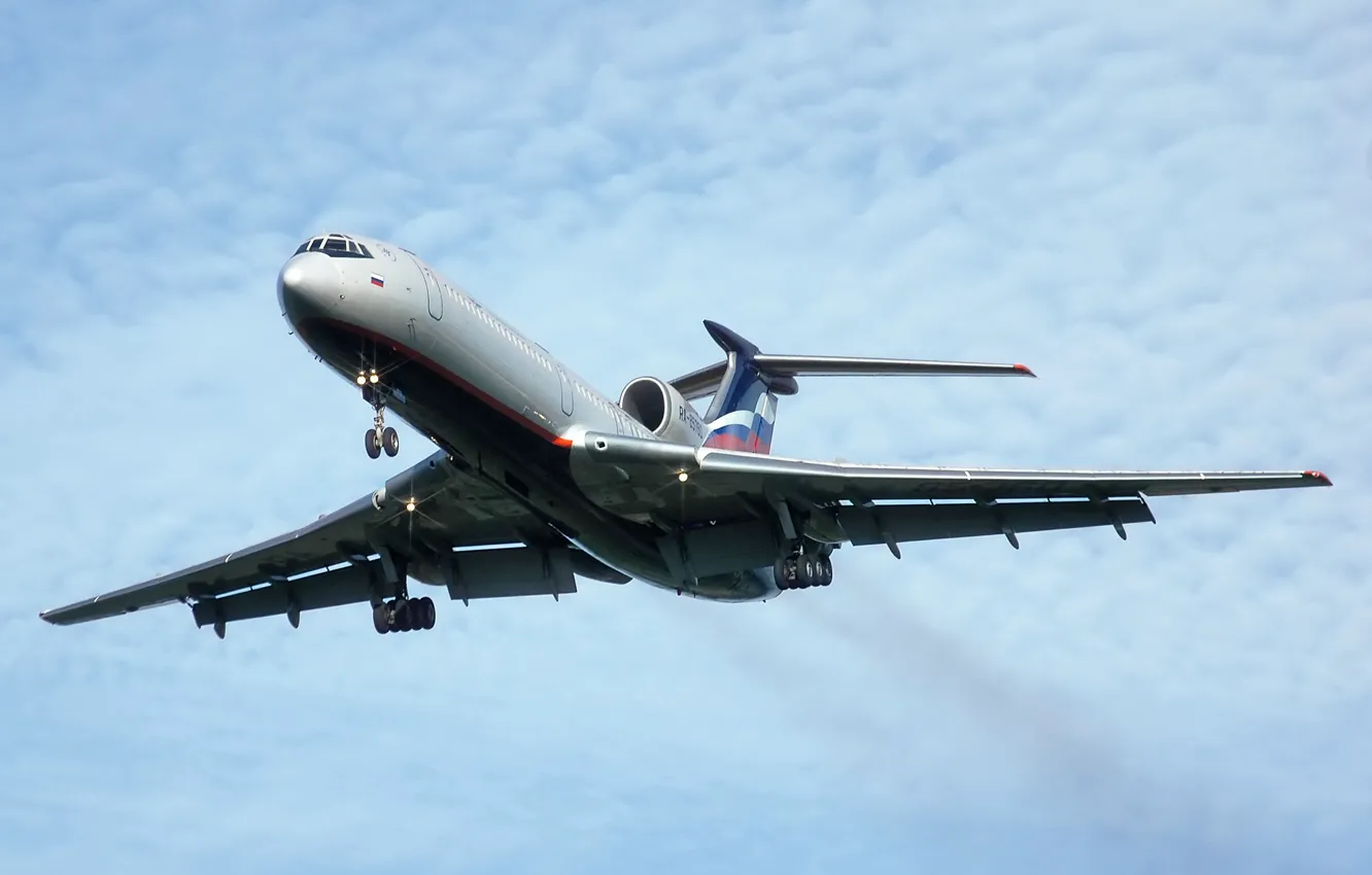 Фото обои Самолет, Ту-154, Tupolev, Аэрофлот, Туполев