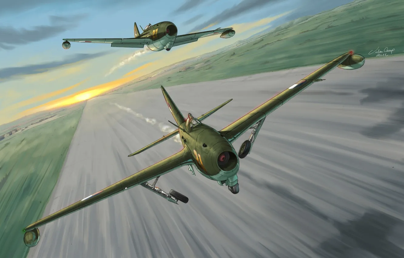 Фото обои aircraft, war, art, airplane, aviation, dogfight, russian fighter, russian jet