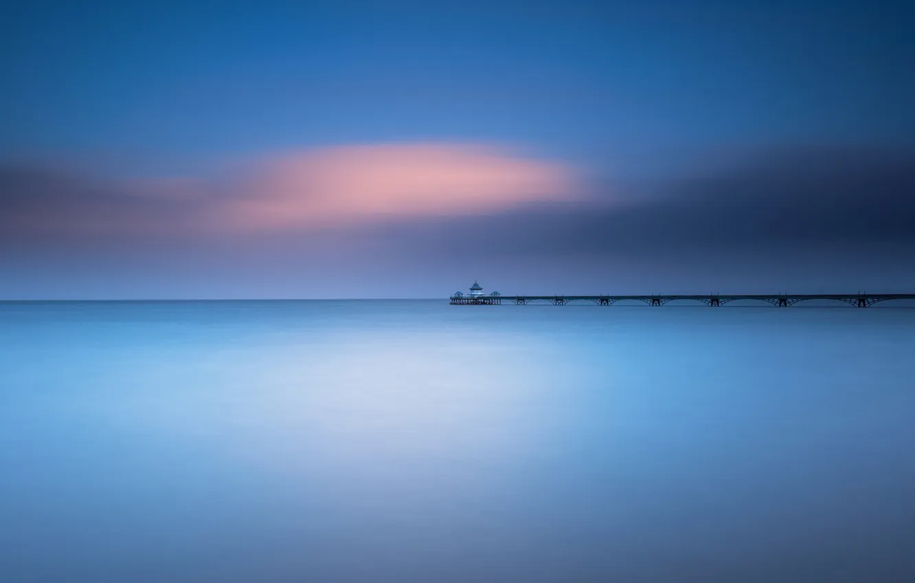 Фото обои coast, long exposure, clevedon pier, clevedon