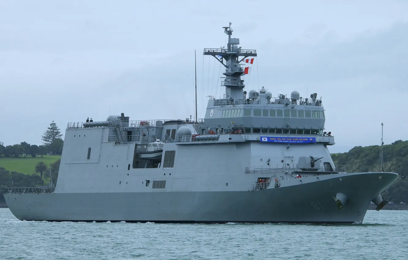 Фото обои учебный корабль, ATH-81, ВМС Республика Корея, Hansando