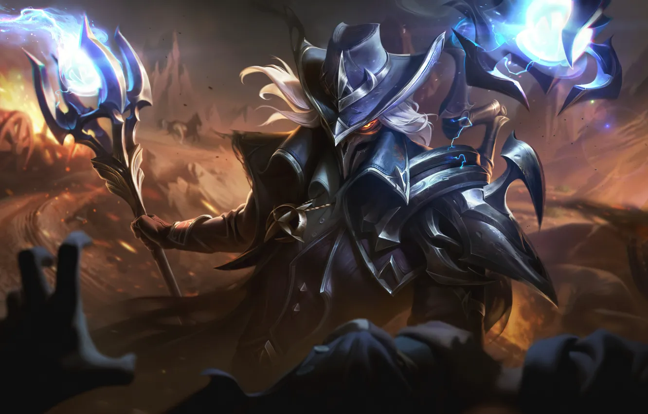 Фото обои Art, League of Legends, Skin, LoL, Viktor, High noon