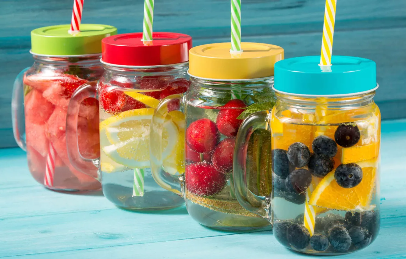 Фото обои ягоды, напиток, фрукты, fruit, drink, berries, здоровое питание, healthy eating