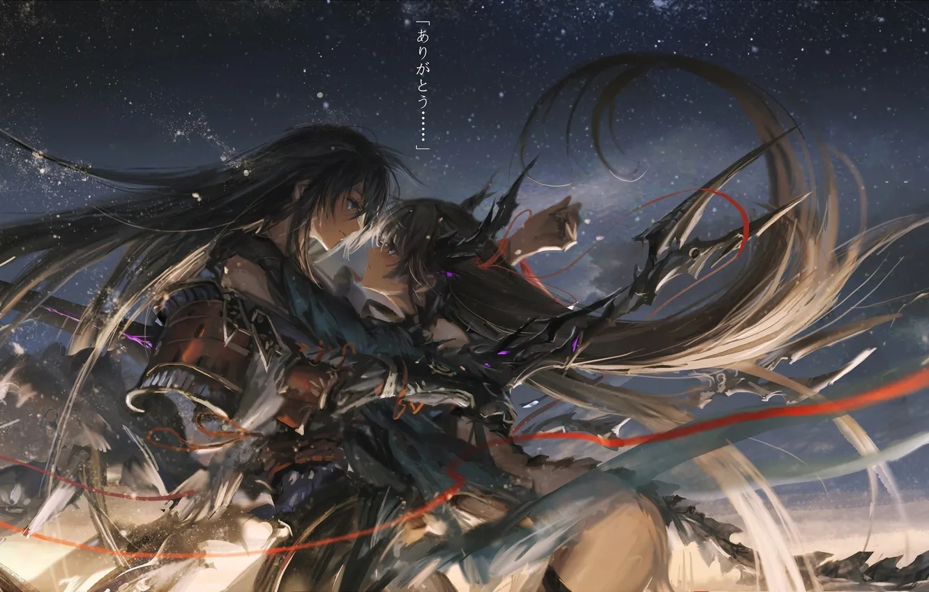 Фото обои девушка, аниме, фэнтези, парень, Pixiv Fantasia