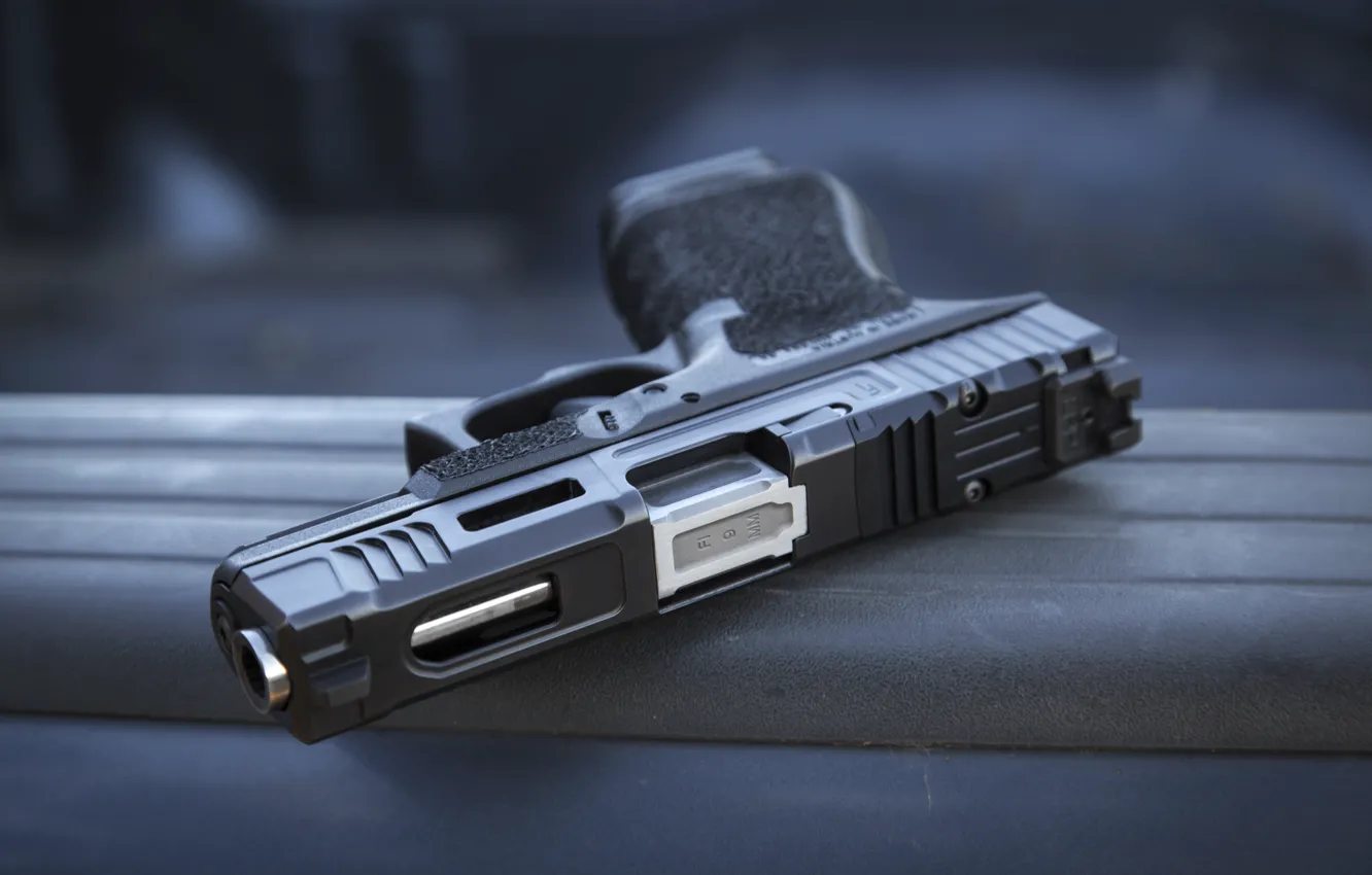 Фото обои пистолет, фон, Glock 19, самозарядный