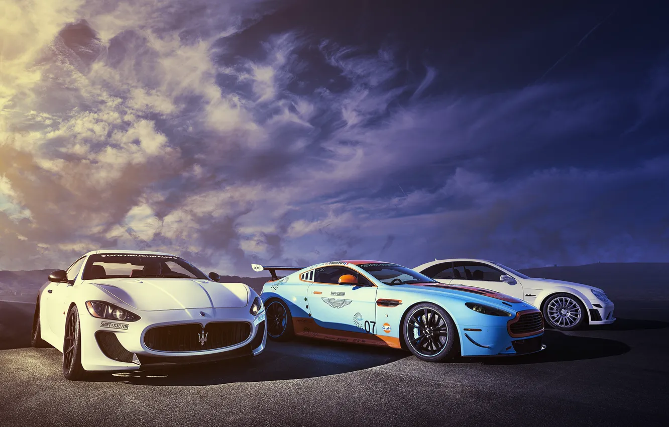 Фото обои Aston Martin, Maserati, Mercedes-Benz, DBS, GranTurismo, MC Stradale