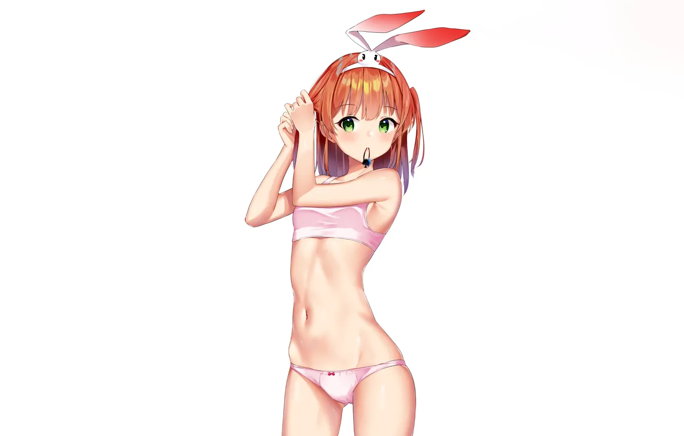 Фото обои girl, sexy, lingerie, bra, panties, rino, anime, beautiful