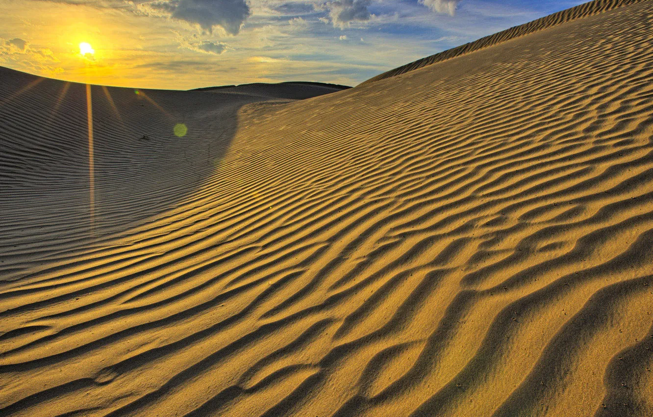 Фото обои песок, солнце, пустыня, дюны