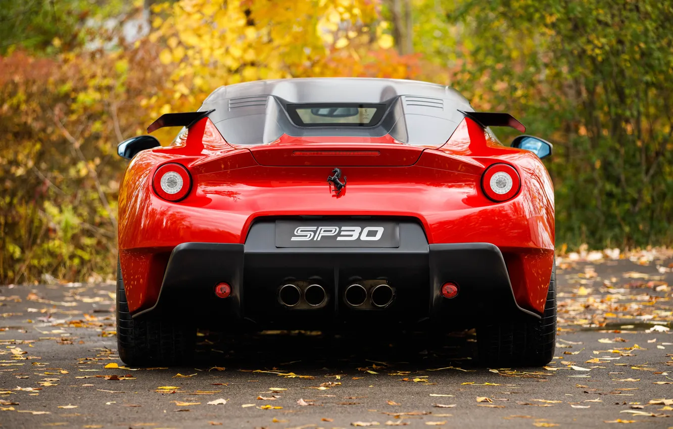 Фото обои Ferrari, rear view, SP30, Ferrari SP30