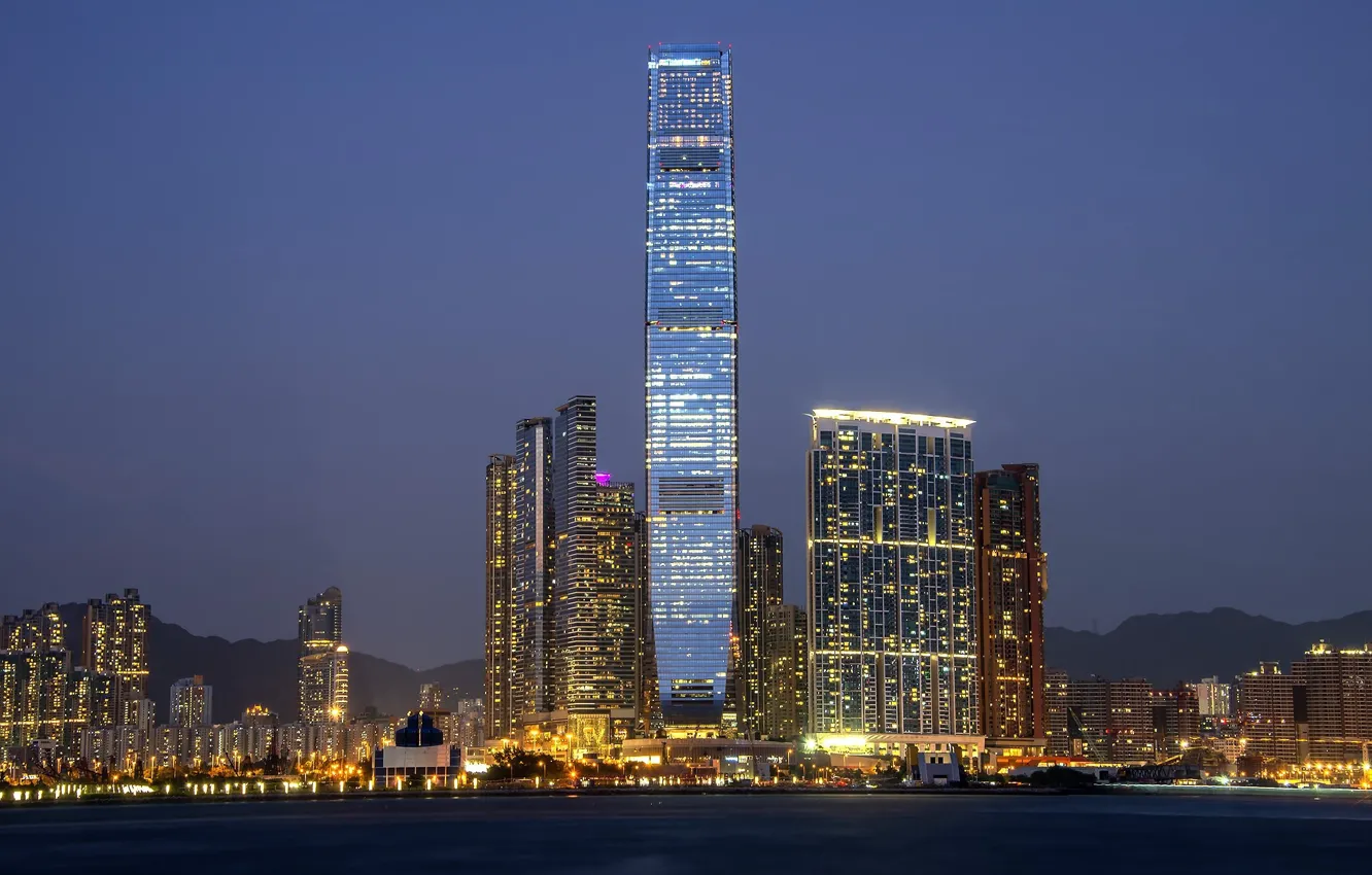 Фото обои город, Гонконг, Китай, небоскрёб