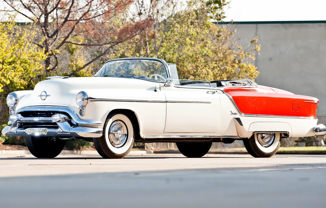 Фото обои white, 1953, convertible, Fiesta, luxury, Oldsmobile