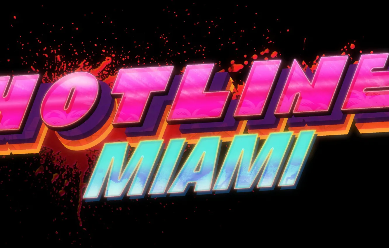 Фото обои Игра, Неон, Фон, Miami, Hotline Miami, Synthpop, Darkwave, Retrowave
