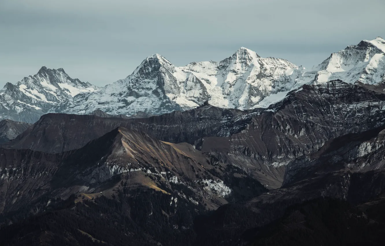 Фото обои пейзаж, горы, альпы