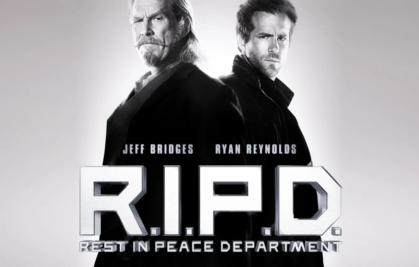 Фото обои Райан Рейнольдс, Ryan Reynolds, Джефф Бриджес, Jeff Bridges, R.I.P.D., Призрачный патруль
