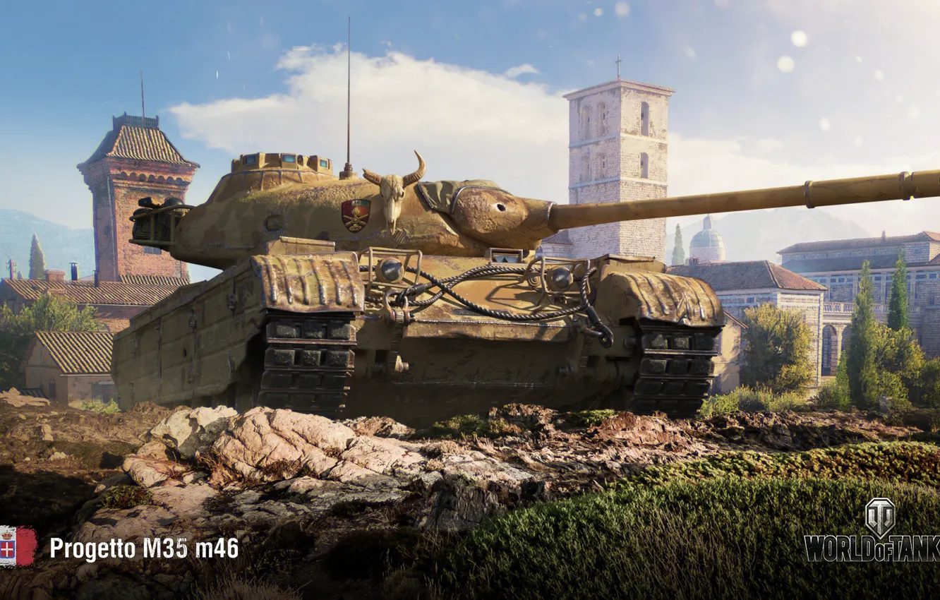 Фото обои WoT, World of Tanks, Wargaming, Progetto M35