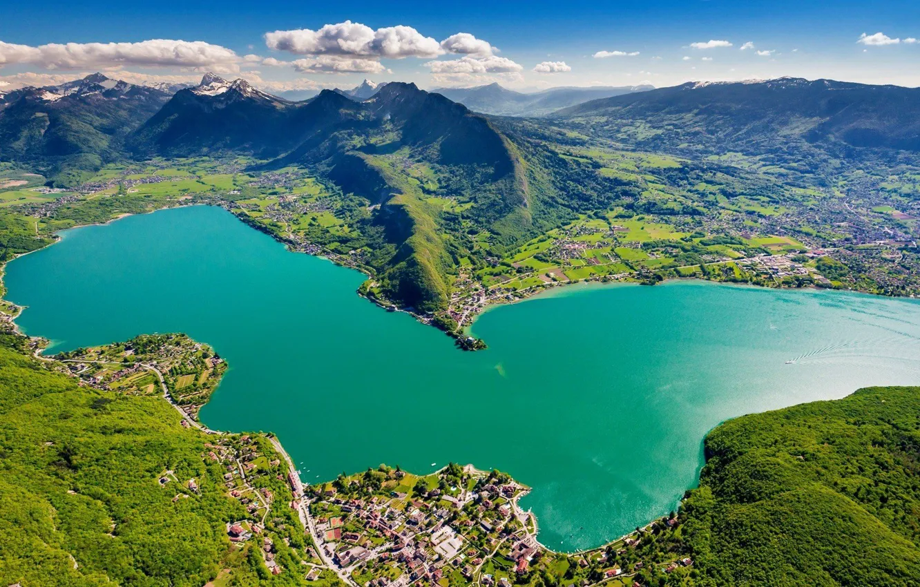 Фото обои горы, озеро, Швейцария
